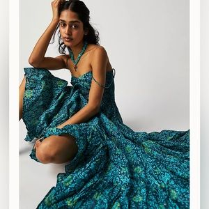 NWOT Free People Sundrenched Printed Maxi Dress Size Small